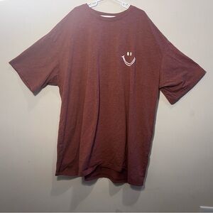 Reddish-brown Simely face shirt